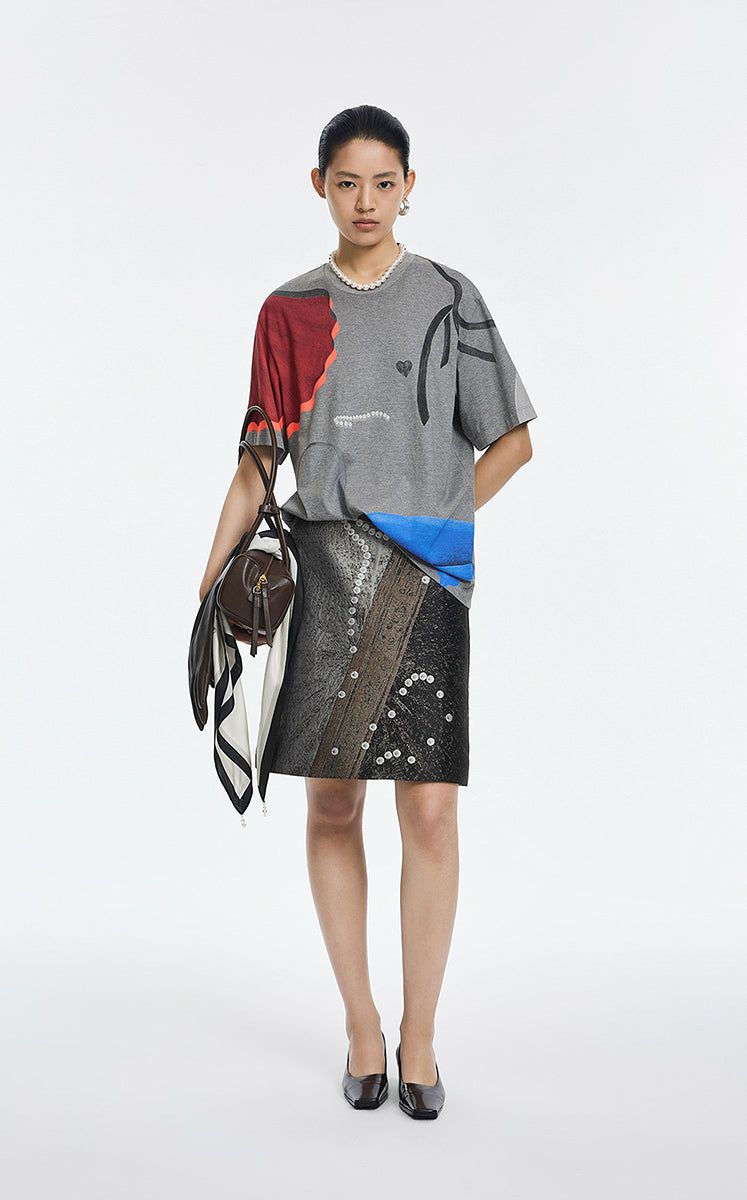 Skirt / JNBY Jacquard A-Line Mini Skirt