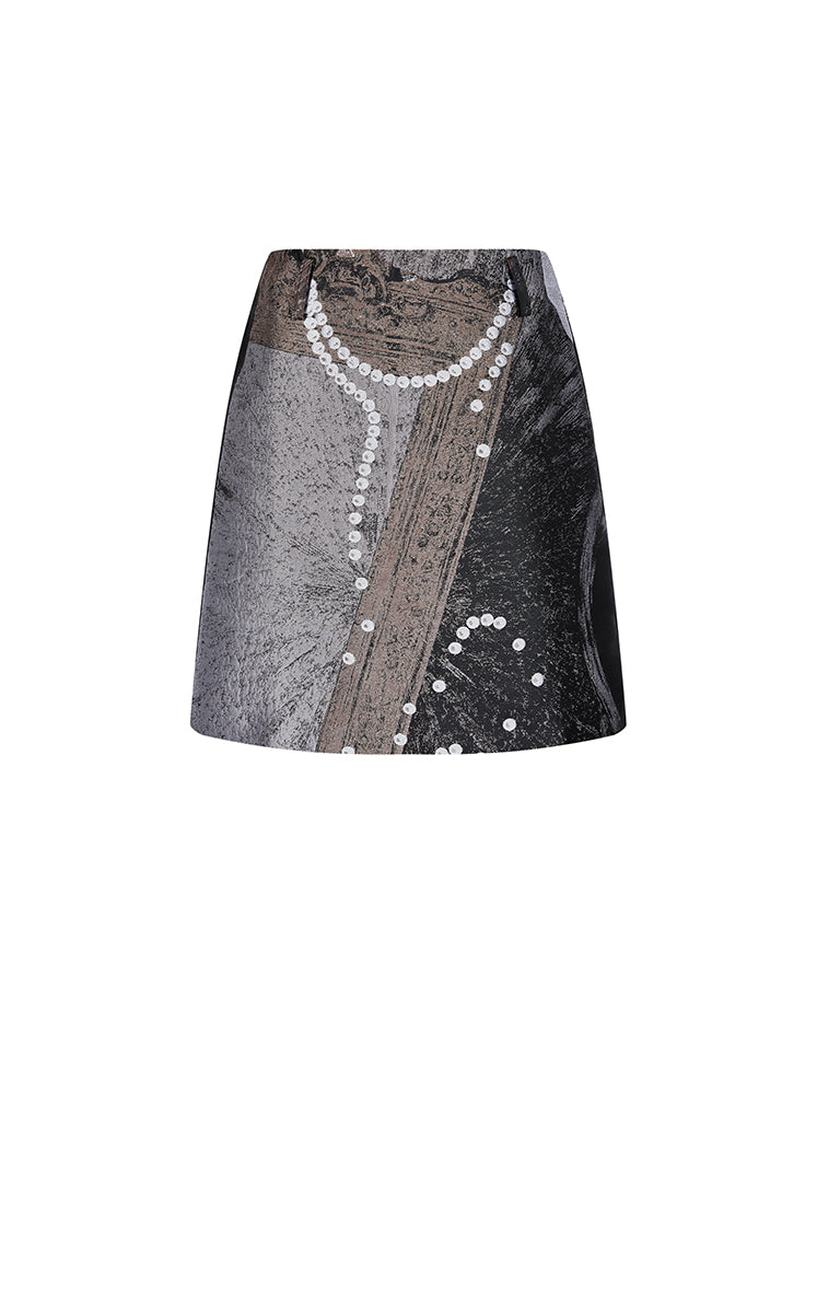Skirt / JNBY Jacquard A-Line Mini Skirt