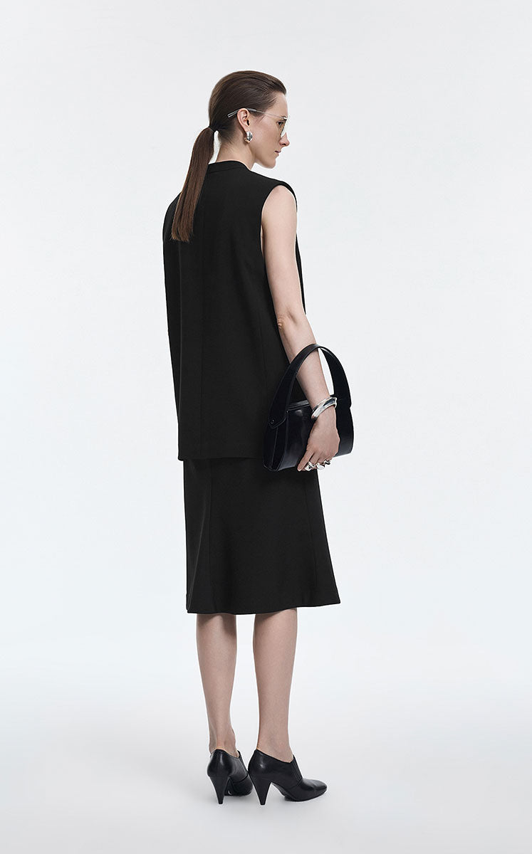 Skirt / JNBY Merino Wool Blend Midi Skirt