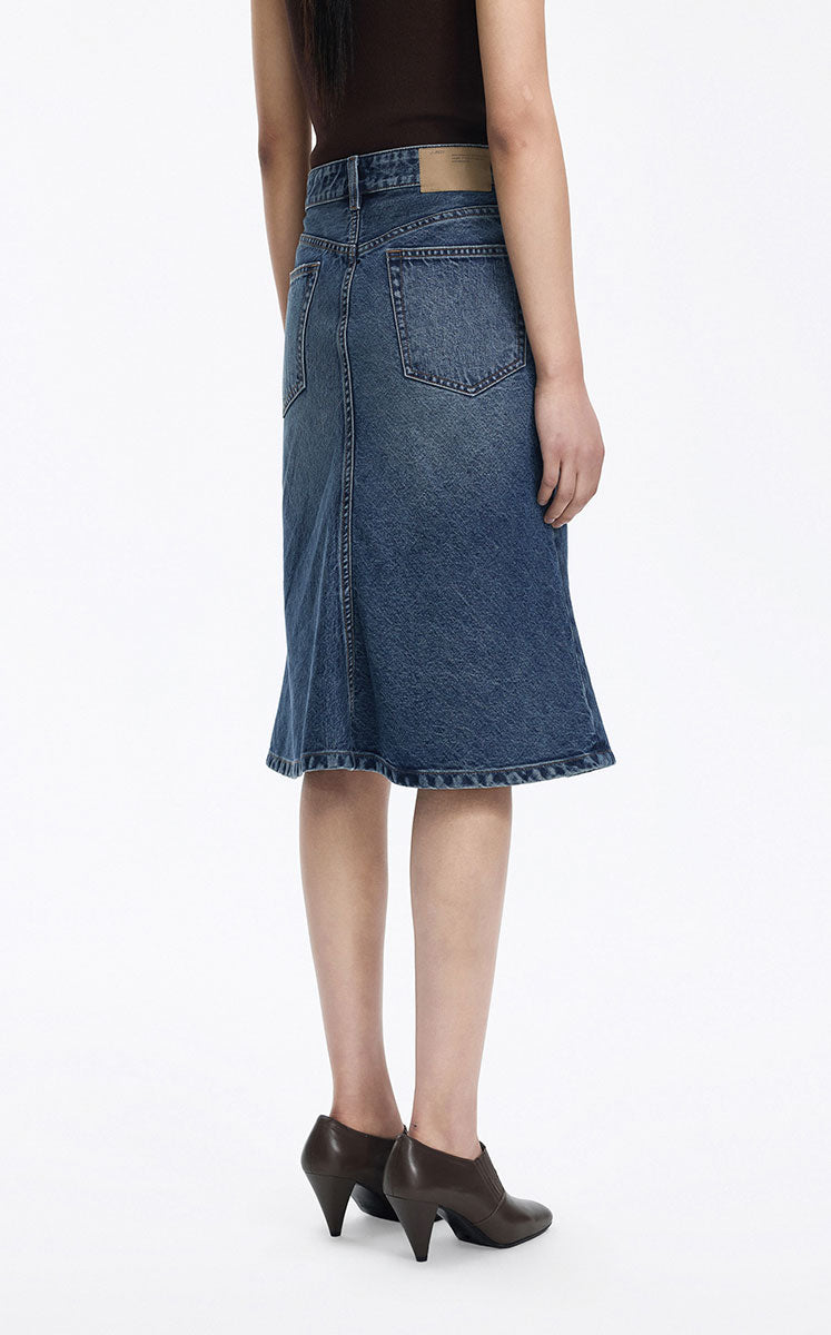 Skirt / JNBY Mid-Length Denim Flare Skirt