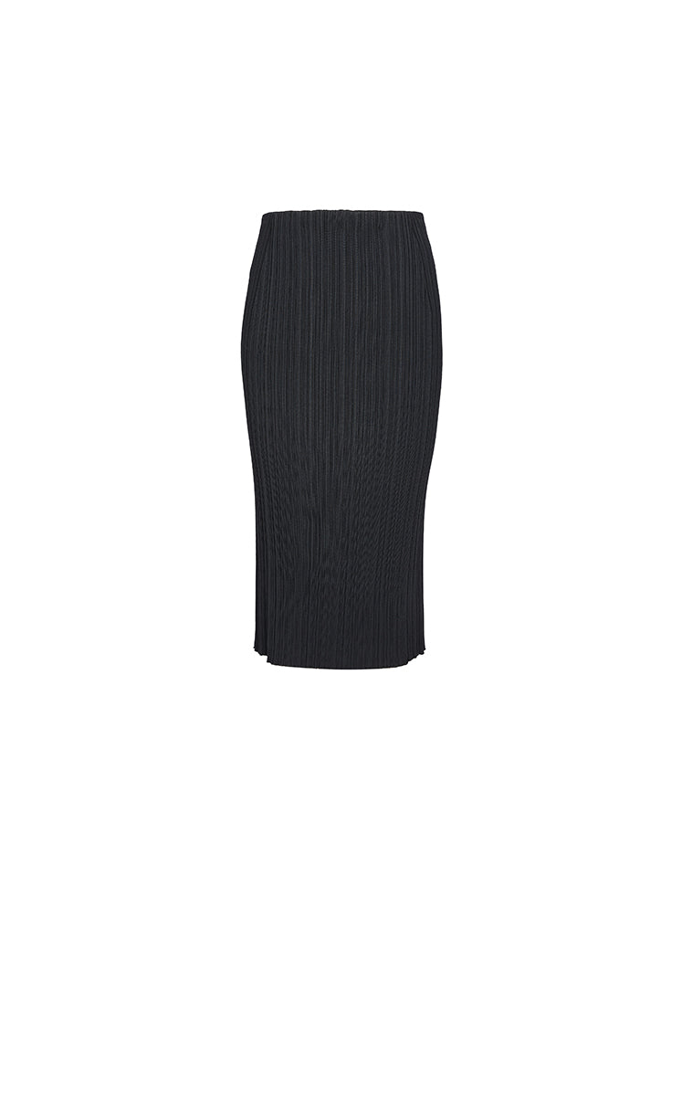 Skirt / JNBY Cotton Blend Mid-Length Waist Skirt Black-2