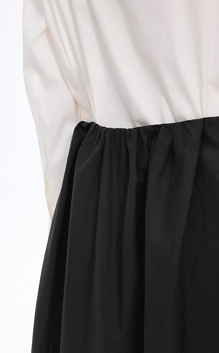 Skirt / JNBY Drawstring Cotton Midi Skirt Black-1