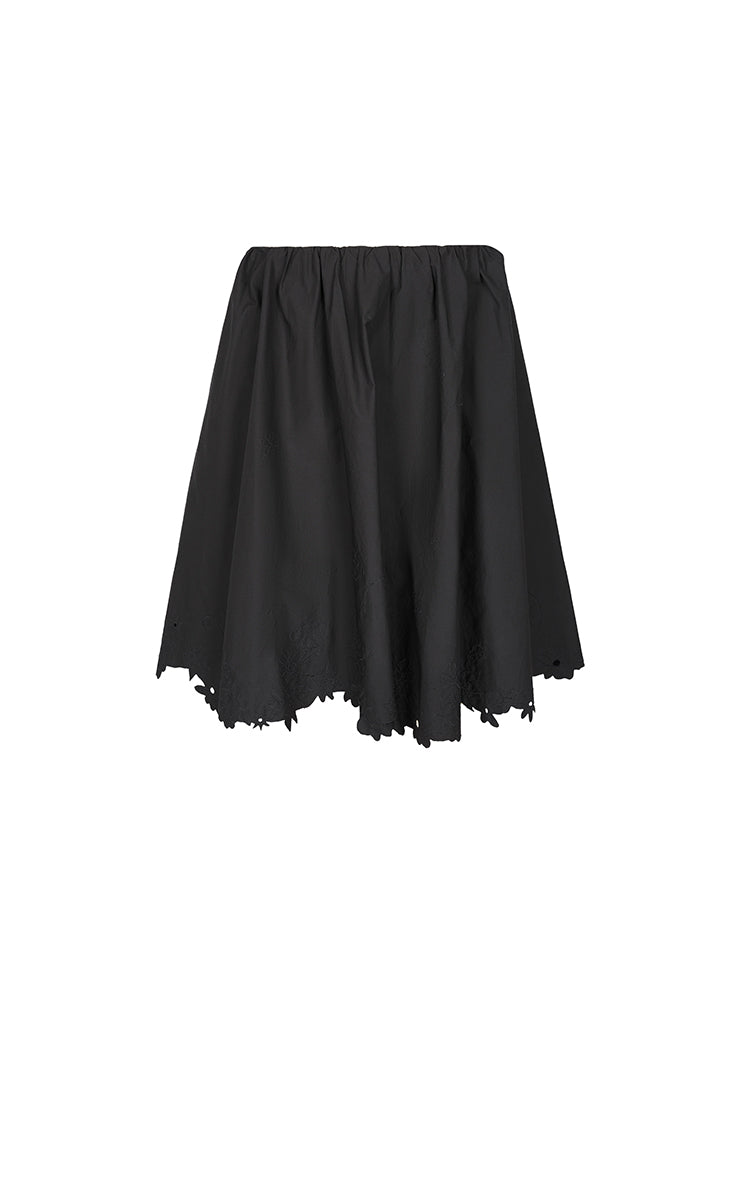 Skirt / JNBY Drawstring Cotton Midi Skirt Black-1