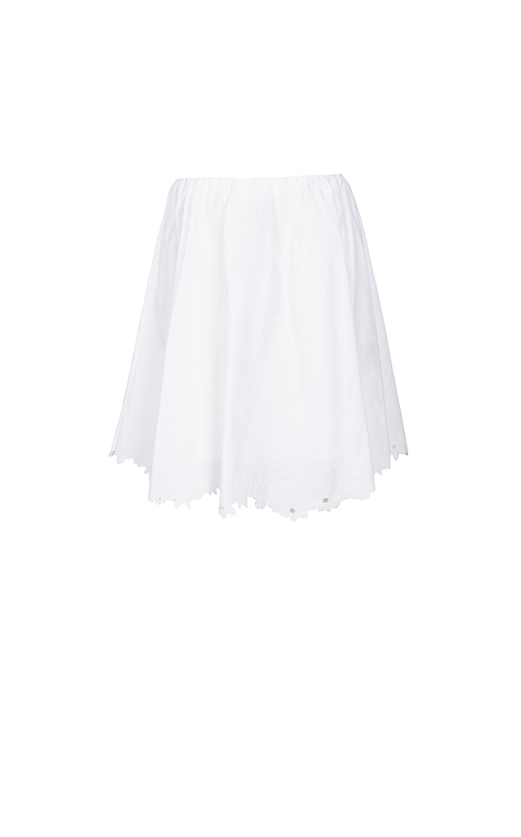 Skirt / JNBY Drawstring Cotton Midi Skirt Ecru-2