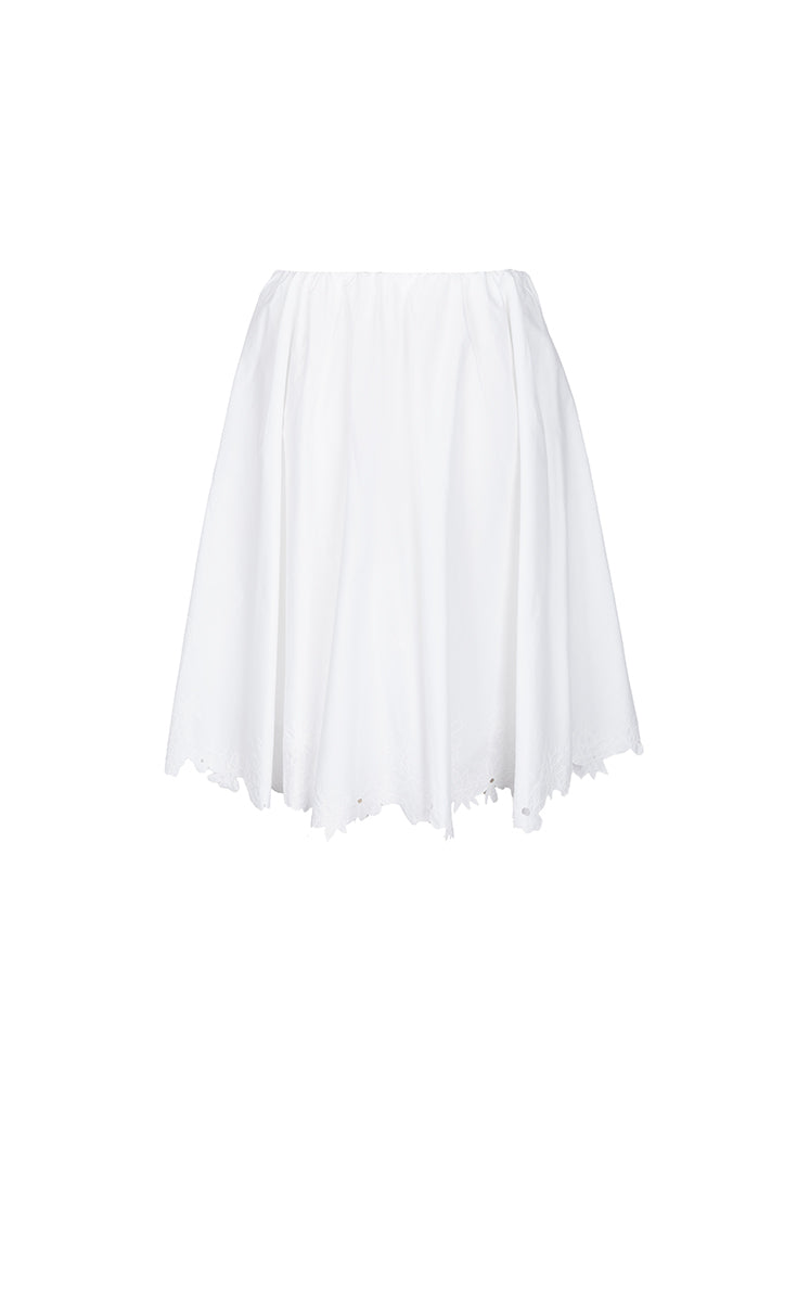 Skirt / JNBY Drawstring Cotton Midi Skirt Ecru-2