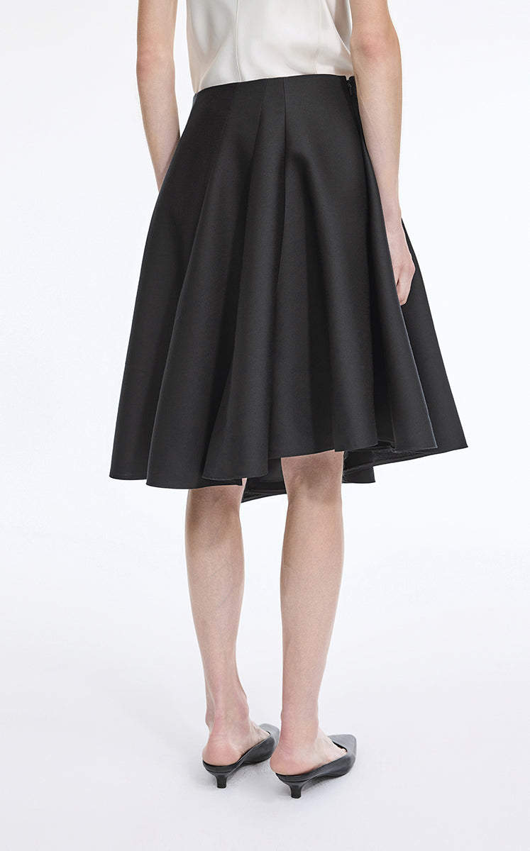 Skirt / JNBY Irregular Hem A-Line Skirt Black-1