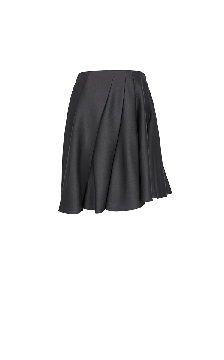 Skirt / JNBY Irregular Hem A-Line Skirt Black-1