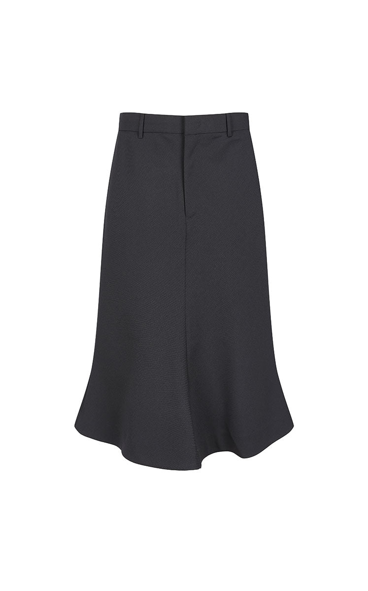 Skirt / JNBY Merino Wool Blend Midi Skirt Jet Black-2