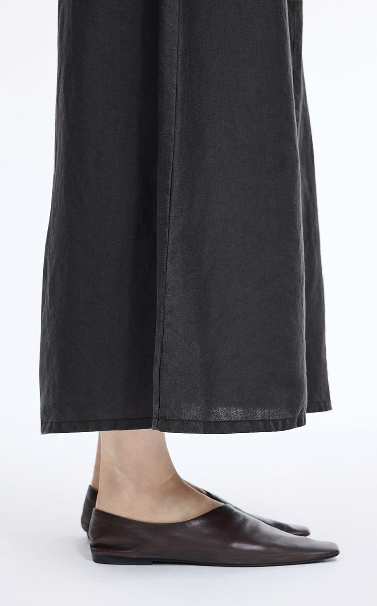 Skirt / JNBY Ramie A-Line Maxi Skirt Jet Black-1