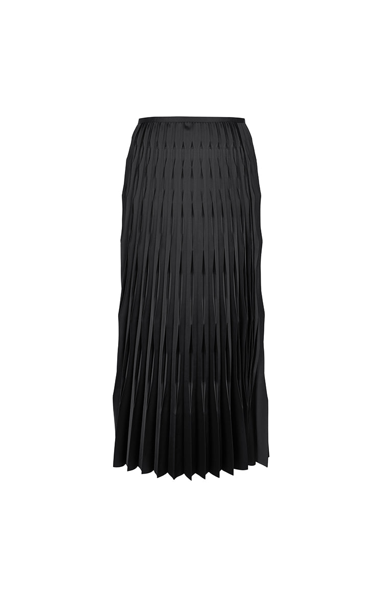 Skirt / JNBY Sculpted Pleated Maxi Skirt Jet Black-1