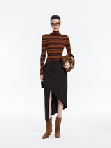Skirt / JNBY Wool Blend Double-Faced Midi Skirt