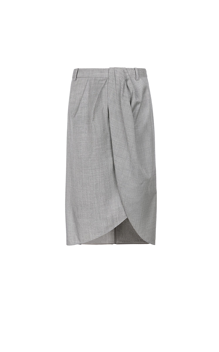 Skirt / JNBY Wool Jacquard Midi Skirt Black & White-1