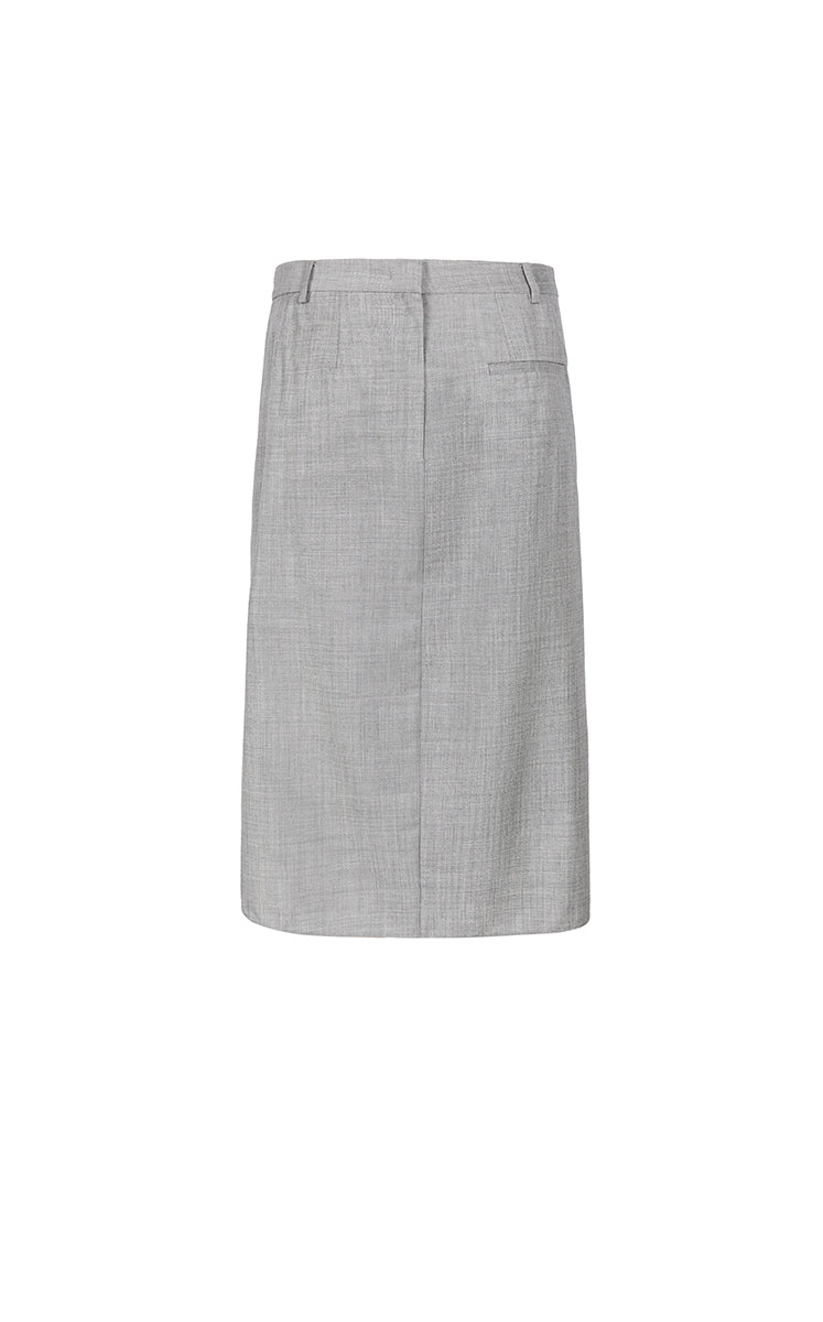 Skirt / JNBY Wool Jacquard Midi Skirt Black & White-1