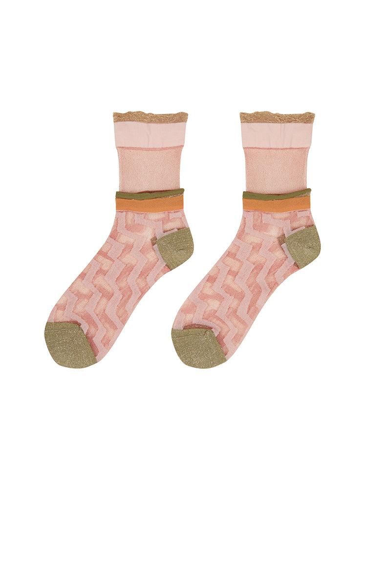 Socks / JNBY Art Stripe Low-Cut Socks Light Pink M