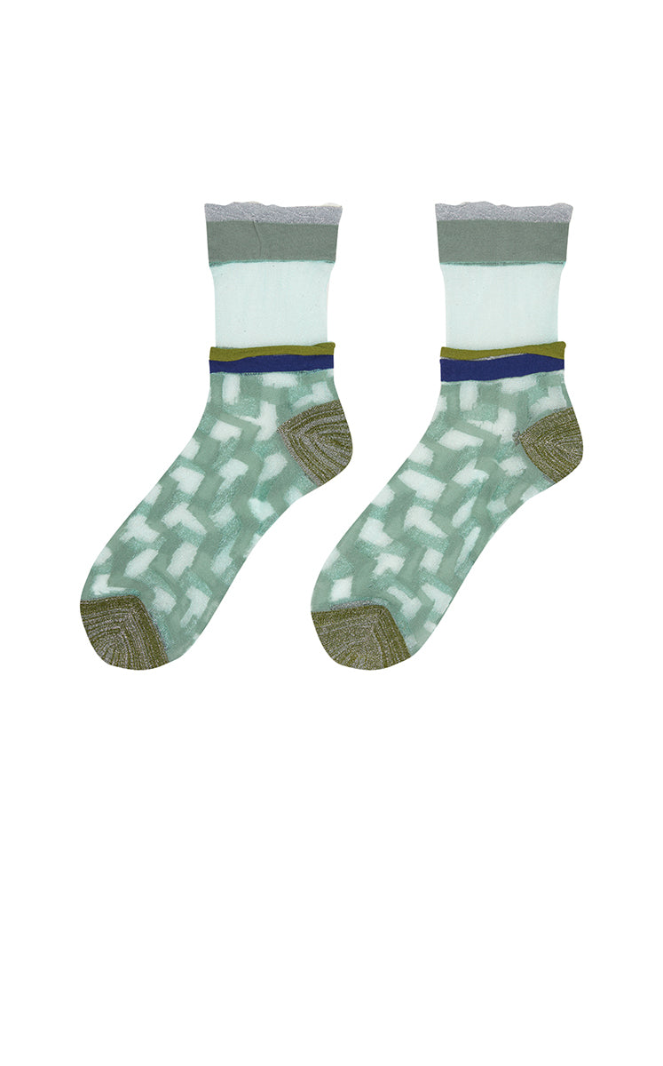 Socks / JNBY Art Stripe Low-Cut Socks Blue Marl M
