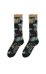 Socks / JNBY Floral High-Crew Socks