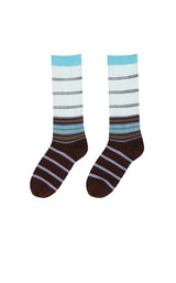 Socks / JNBY Striped Cotton Blend Mid-Crew Socks