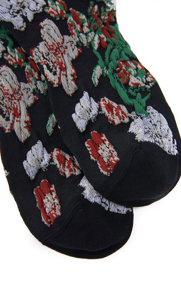 Socks / JNBY Floral Low-Cut Socks Black Marl-1