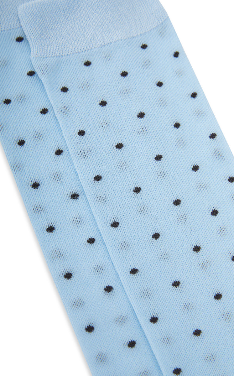 Socks / JNBY Polka Dot High-Crew Socks Blue Brown-2