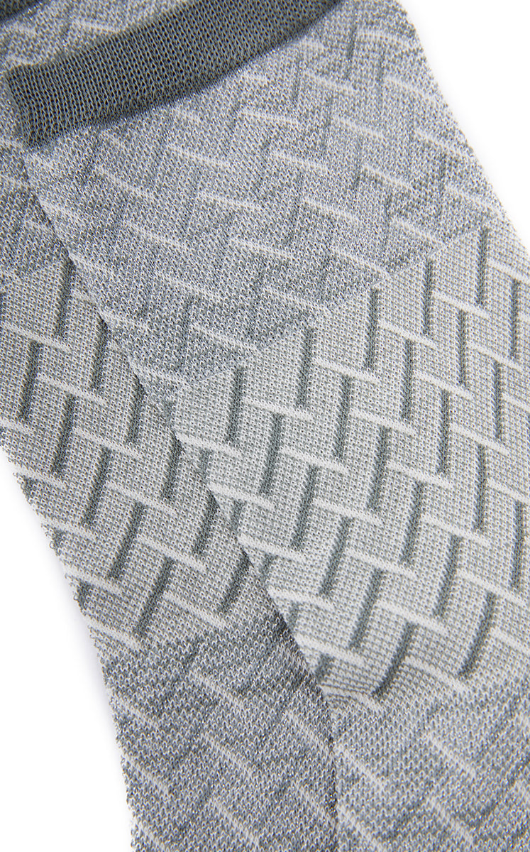 Socks / JNBY Retro Striped Mid-Crew Socks Grey Marl-1