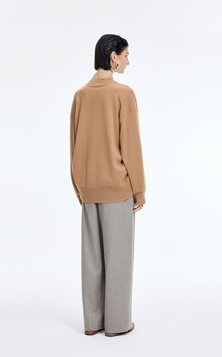Sweater / JNBY Alpaca Wool Blend V-Neck Pullover