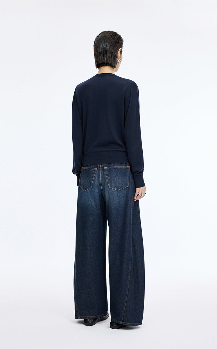 Sweater / JNBY Basolan Wool Long Sleeve Knit Pullover