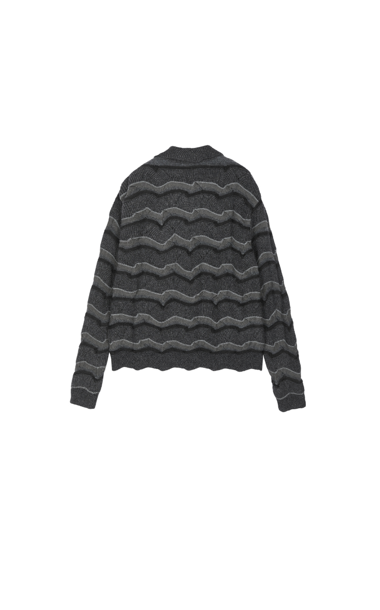 Sweater / JNBY Colorblock Wool-Blend Polo Sweater