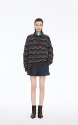 Sweater / JNBY Colorblock Wool-Blend Polo Sweater