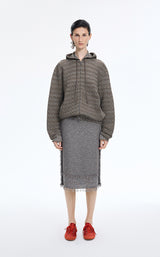 Sweater / JNBY Cotton Blend Hooded Cardigan Sweater