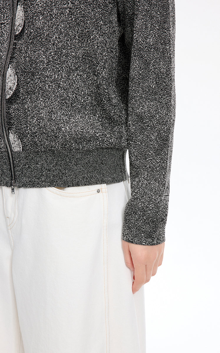Sweater / JNBY Cotton Jacquard Longline Open Cardigan