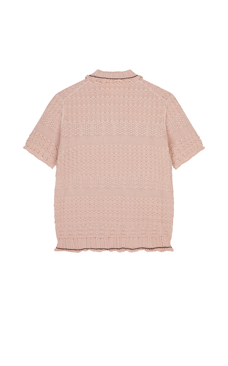 Sweater / JNBY Cotton Jacquard Short Sleeves Pullover