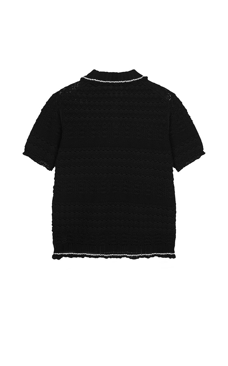 Sweater / JNBY Cotton Jacquard Short Sleeves Pullover