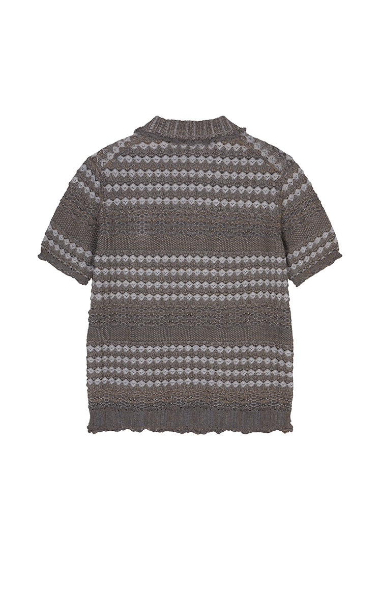 Sweater / JNBY Cotton Jacquard Short Sleeves Pullover