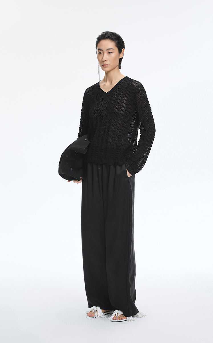 Sweater / JNBY Delicate Collar Cotton Jacquard Pullover