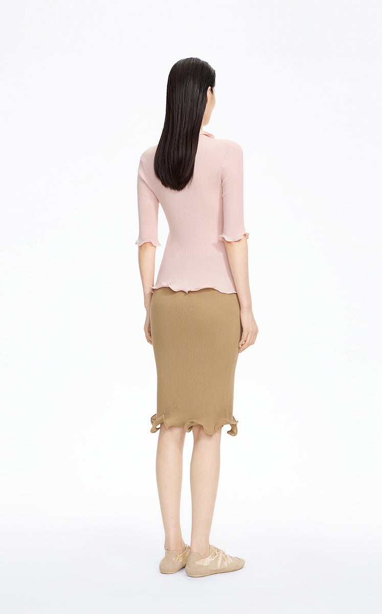 Sweater / JNBY Fitted Twist Cotton Blend Pullover
