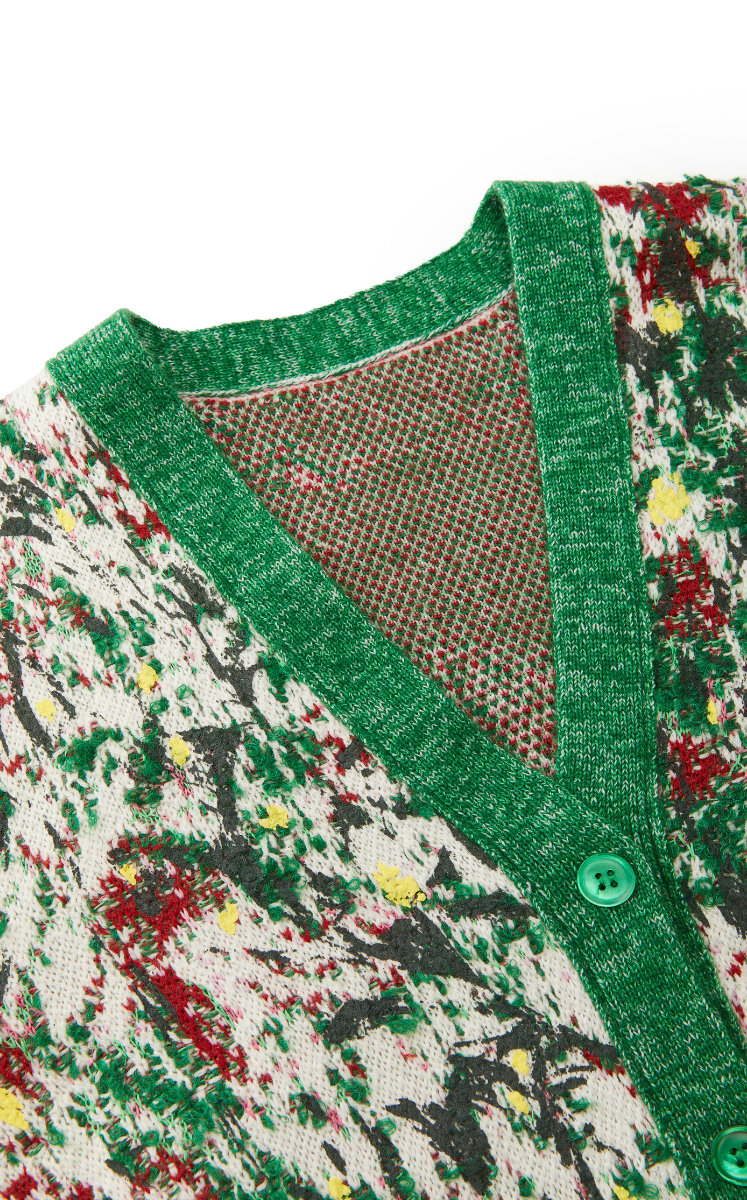 Sweater / JNBY Hand-Painted Kew Garden Long Cardigan