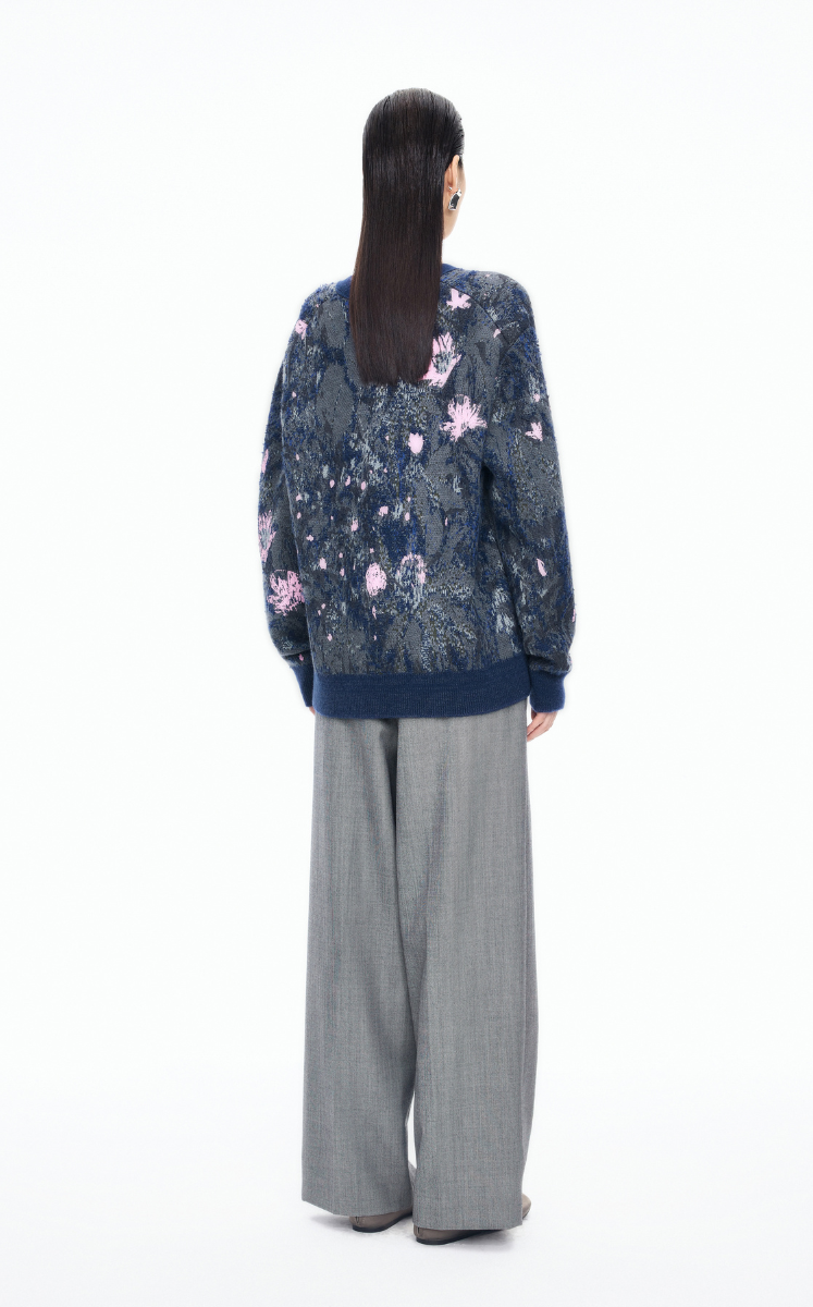 Sweater / JNBY Hand-Painted Kew Garden Long Cardigan