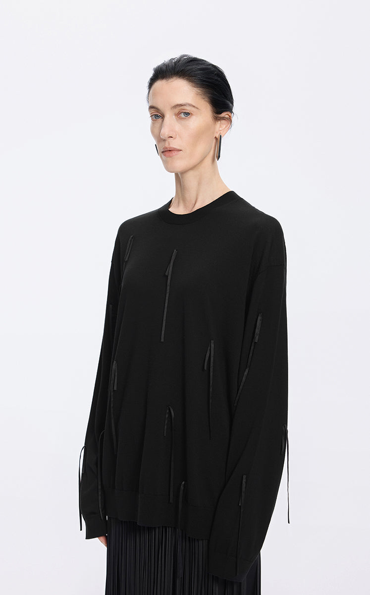 Sweater / JNBY Merino Wool Oversized T-Knit Sweater