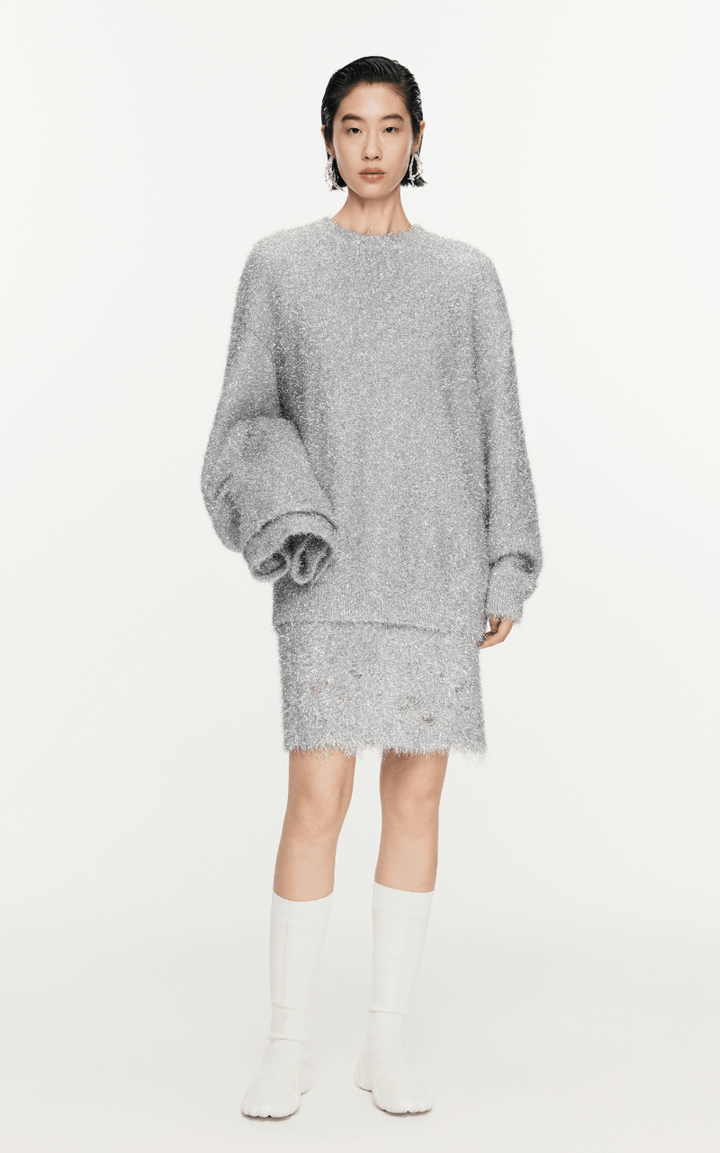 Sweater / JNBY Metallic Effect Crew-Neck Jumper Grey
