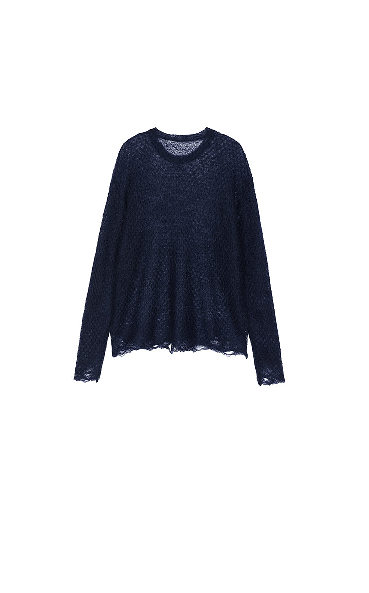 Sweater / JNBY Mohair Oversized Long Sleeve Pullover