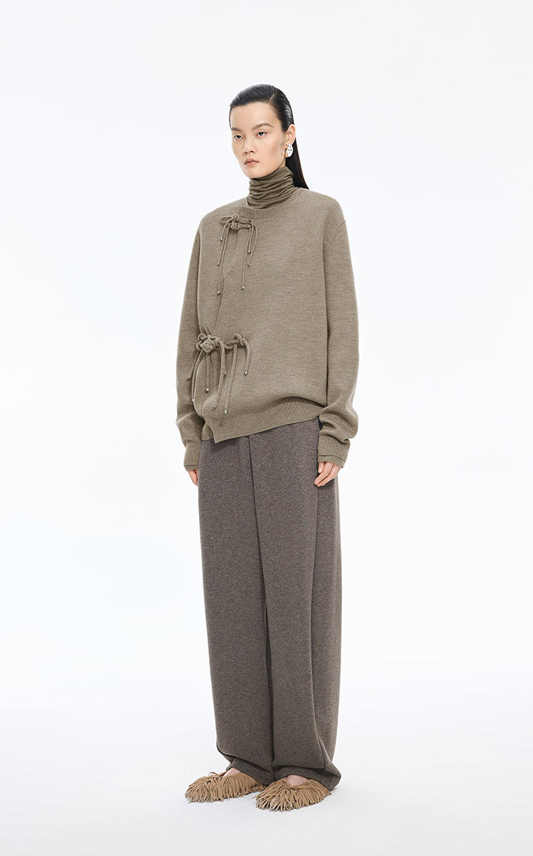 Sweater / JNBY O-Shape Mid-Length Wool Blend Cardigan