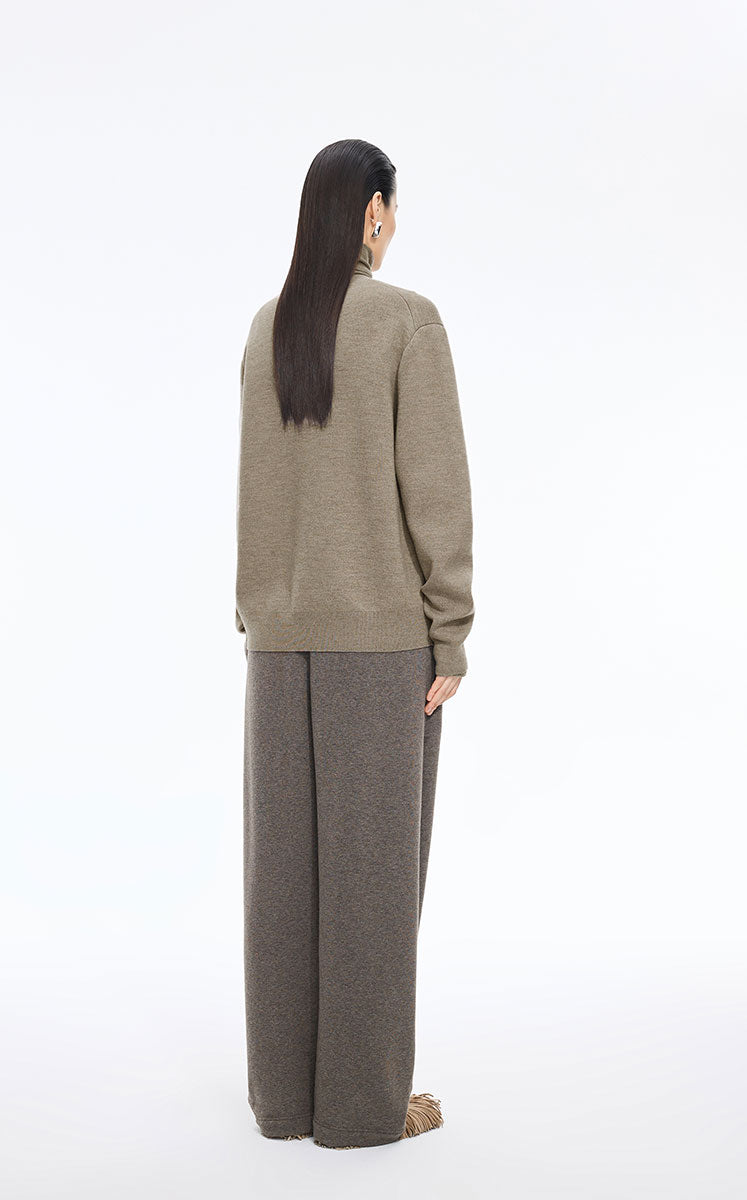 Sweater / JNBY O-Shape Mid-Length Wool Blend Cardigan