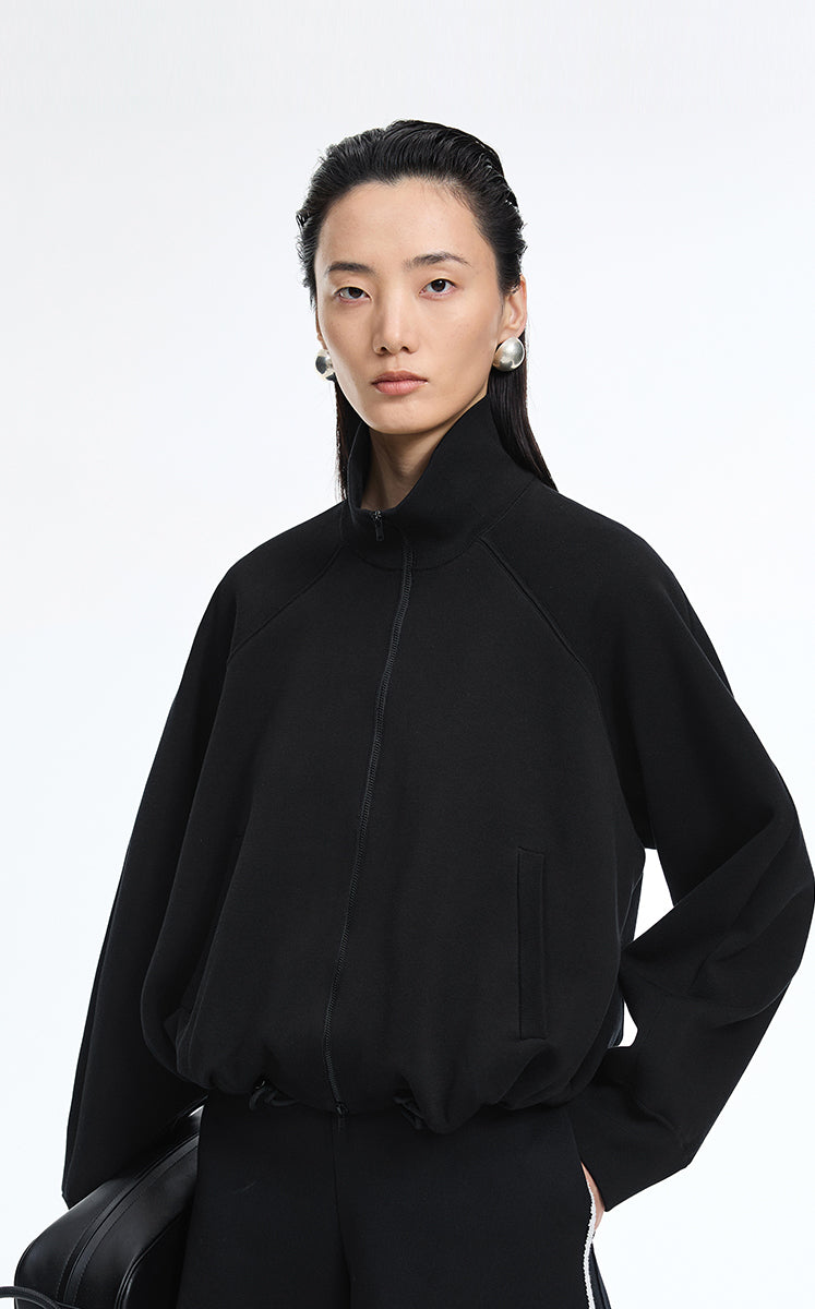Sweater / JNBY Oversized Cotton Blend Raglan Sleeve Cardigan