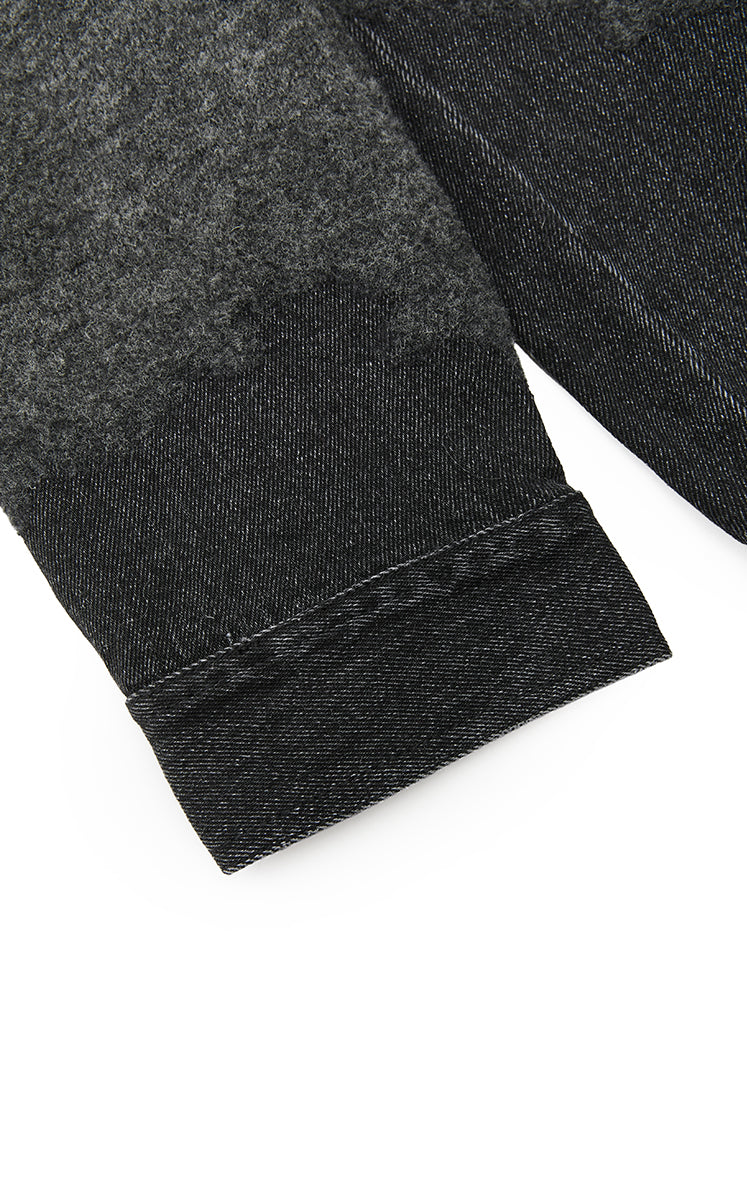 Sweater / JNBY Oversized Knitted Denim Panel Pullover