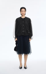 Sweater / JNBY Oversized O-line Mid-length Cardigan