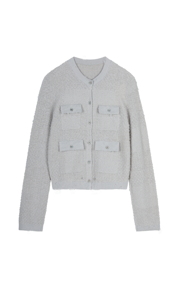Sweater / JNBY Slim Fit Cropped Cardigan White