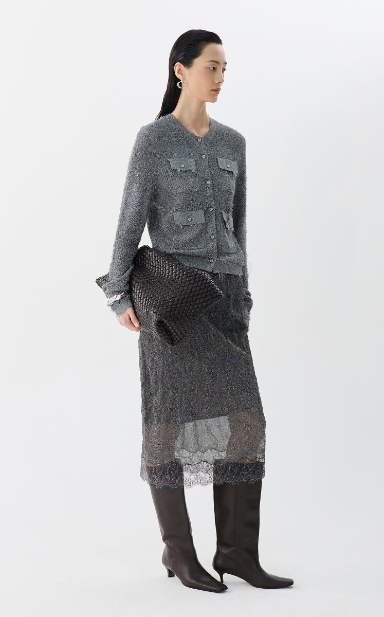 Sweater / JNBY Slim Fit Cropped Cardigan