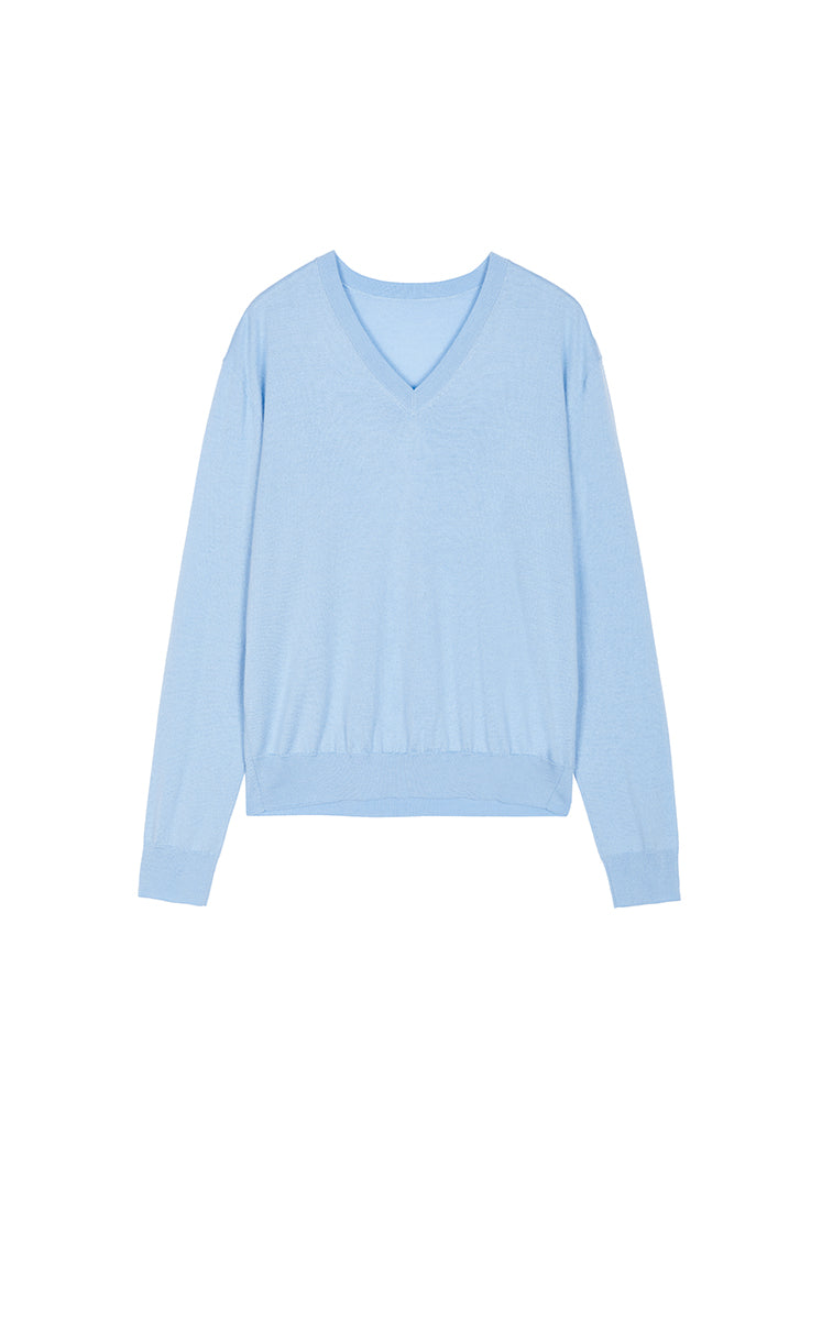 Sweater / JNBY V-neck Cashmere Wool Blend Pullover