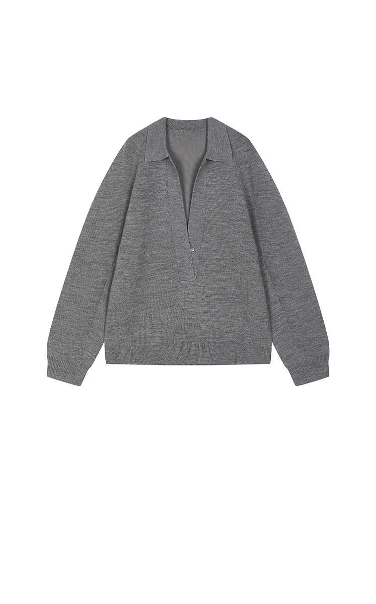 Sweater / JNBY Wool Blend Polo Neck Pullover
