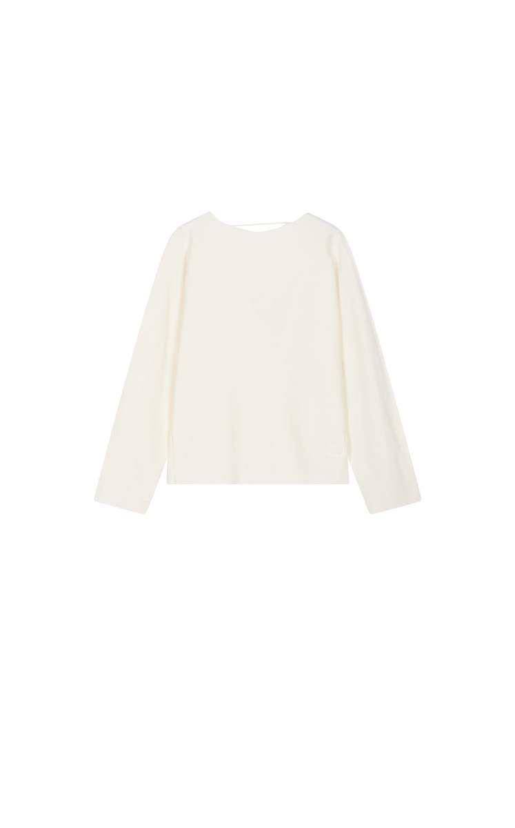 Sweater / JNBY Wool Blend Loose Pullover with Back Detail